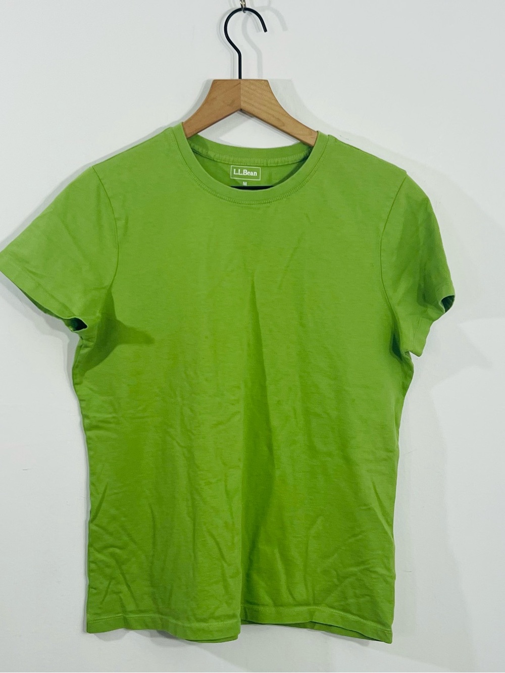 L.L. Bean Green Crew Neck Cotton Short Sleeve Casual Pullover Tee Everyday Wear